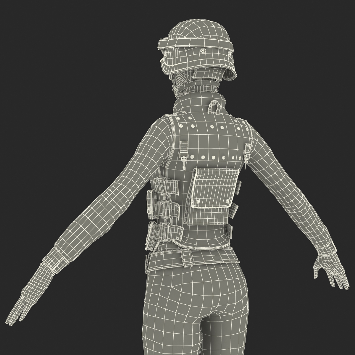 3D SWAT Woman Asian 2 model