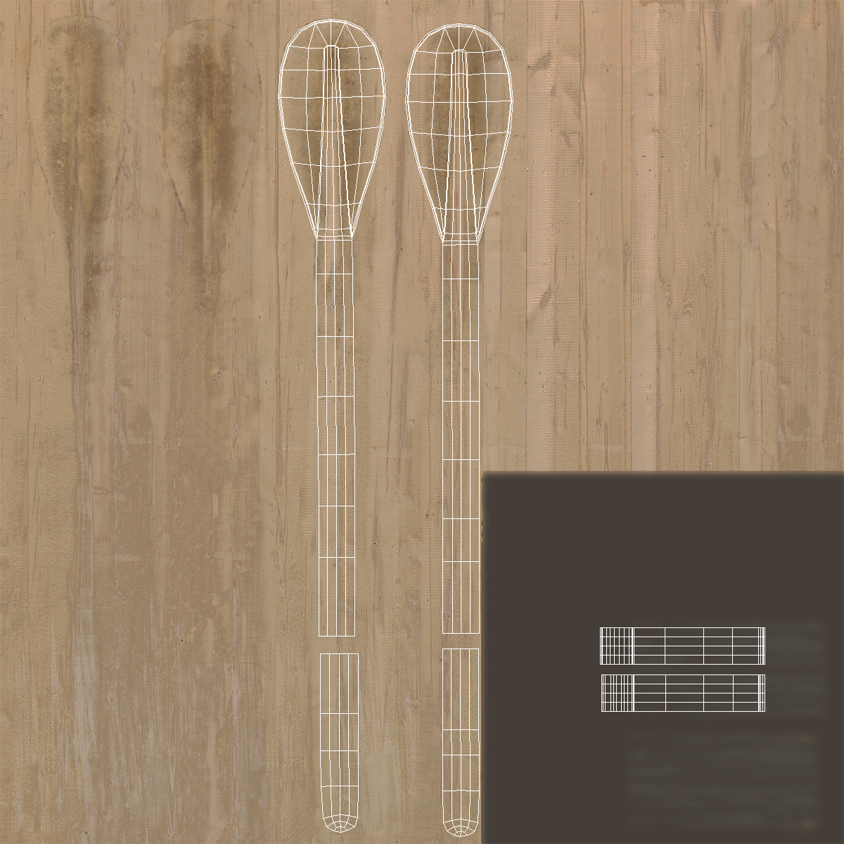 3D Wooden Paddle model