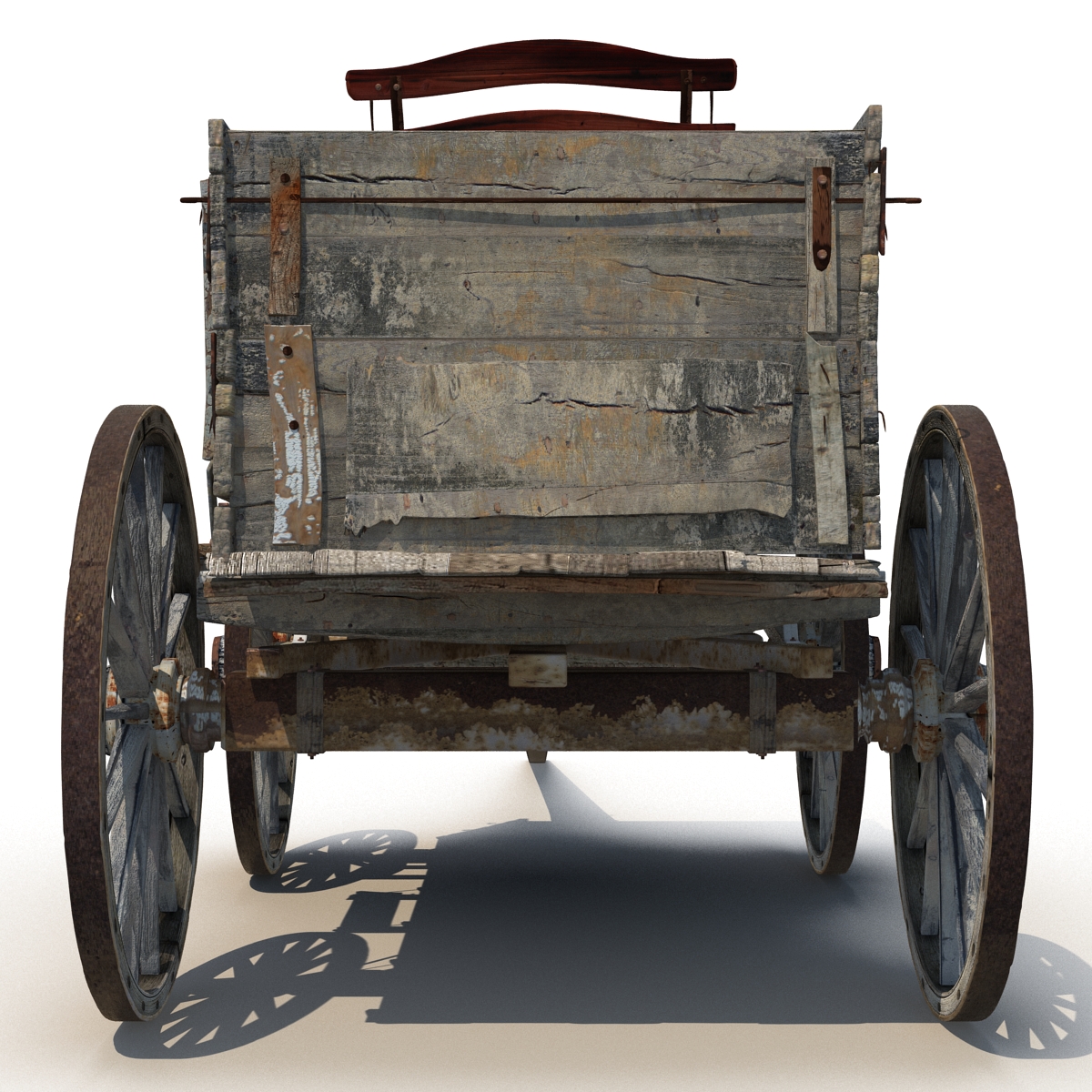 3D Old Wooden Wagon