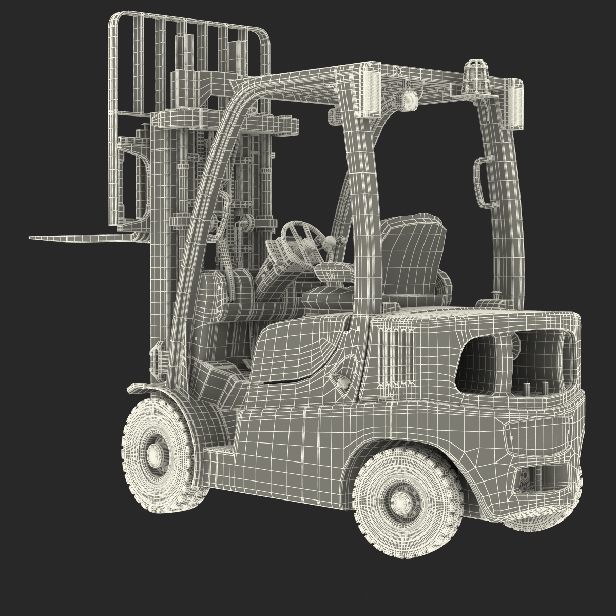 Forklift Toyota Rigged 3D