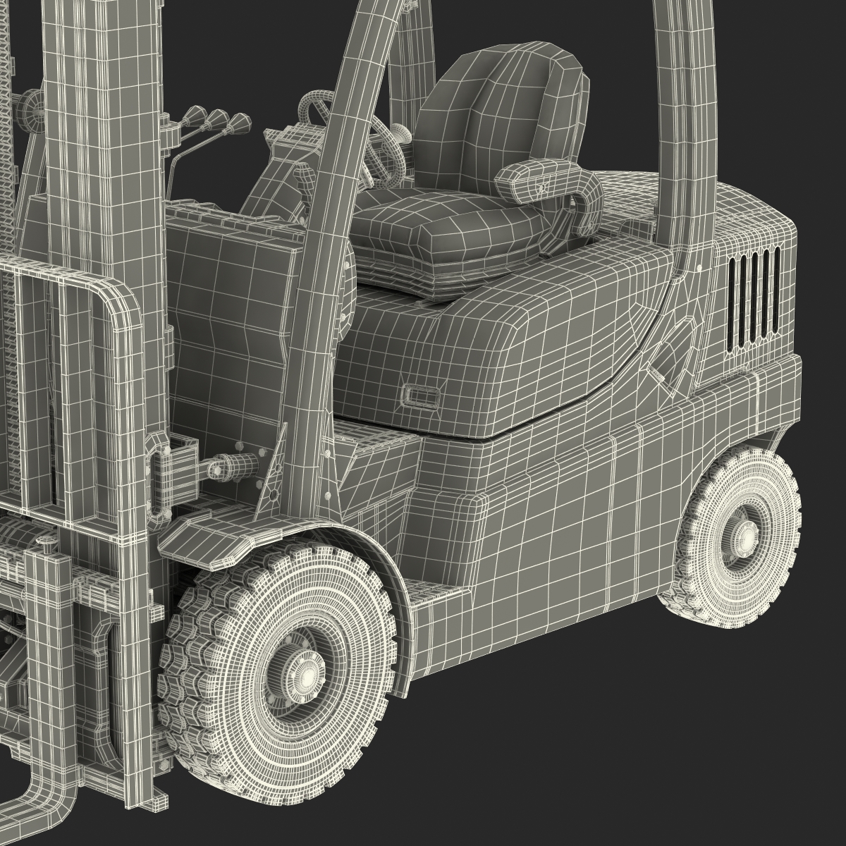 Forklift Toyota Rigged 3D