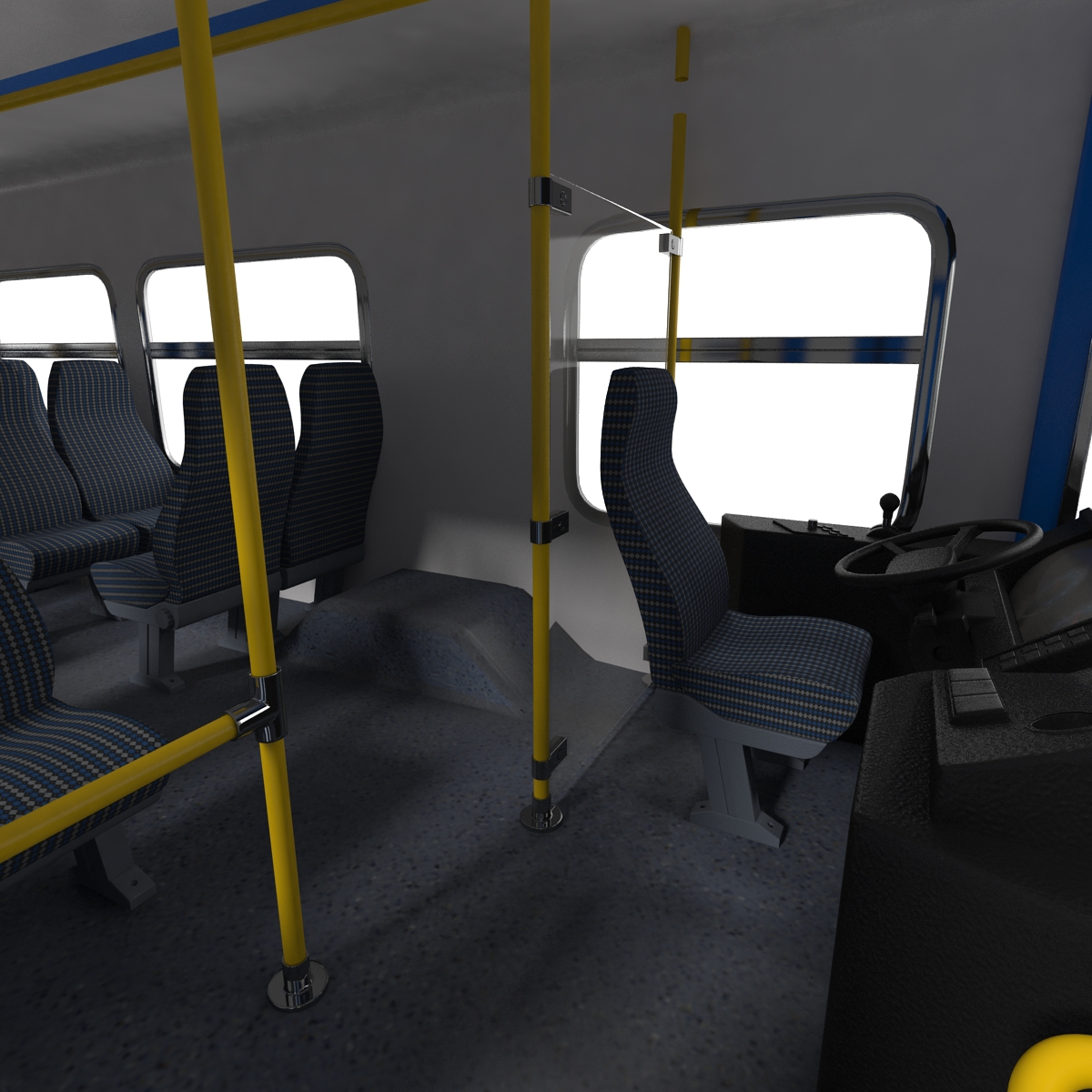 Bus Metro Transit Rigged 3D model