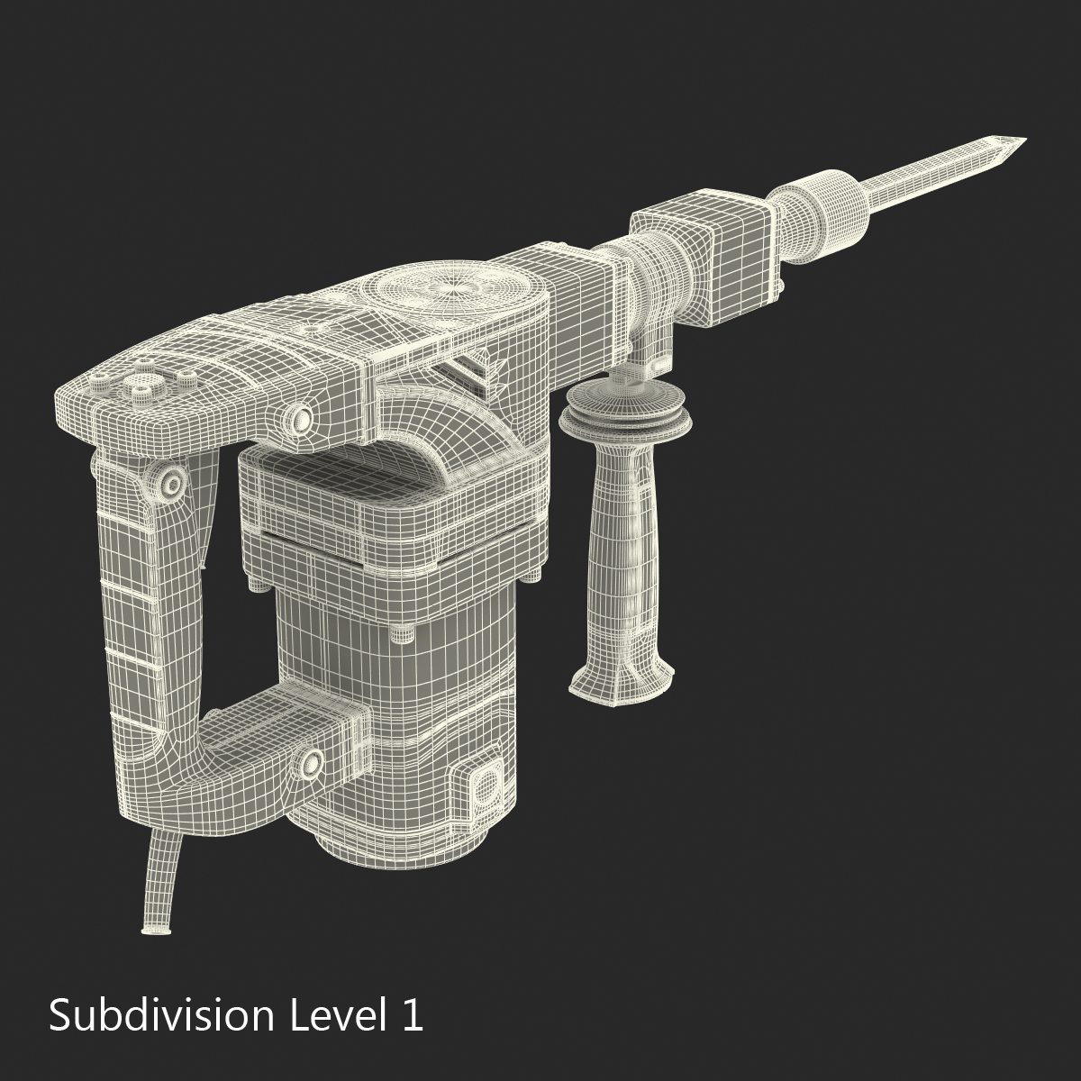 3D Electric Demolition Jack Hammer Metabo model