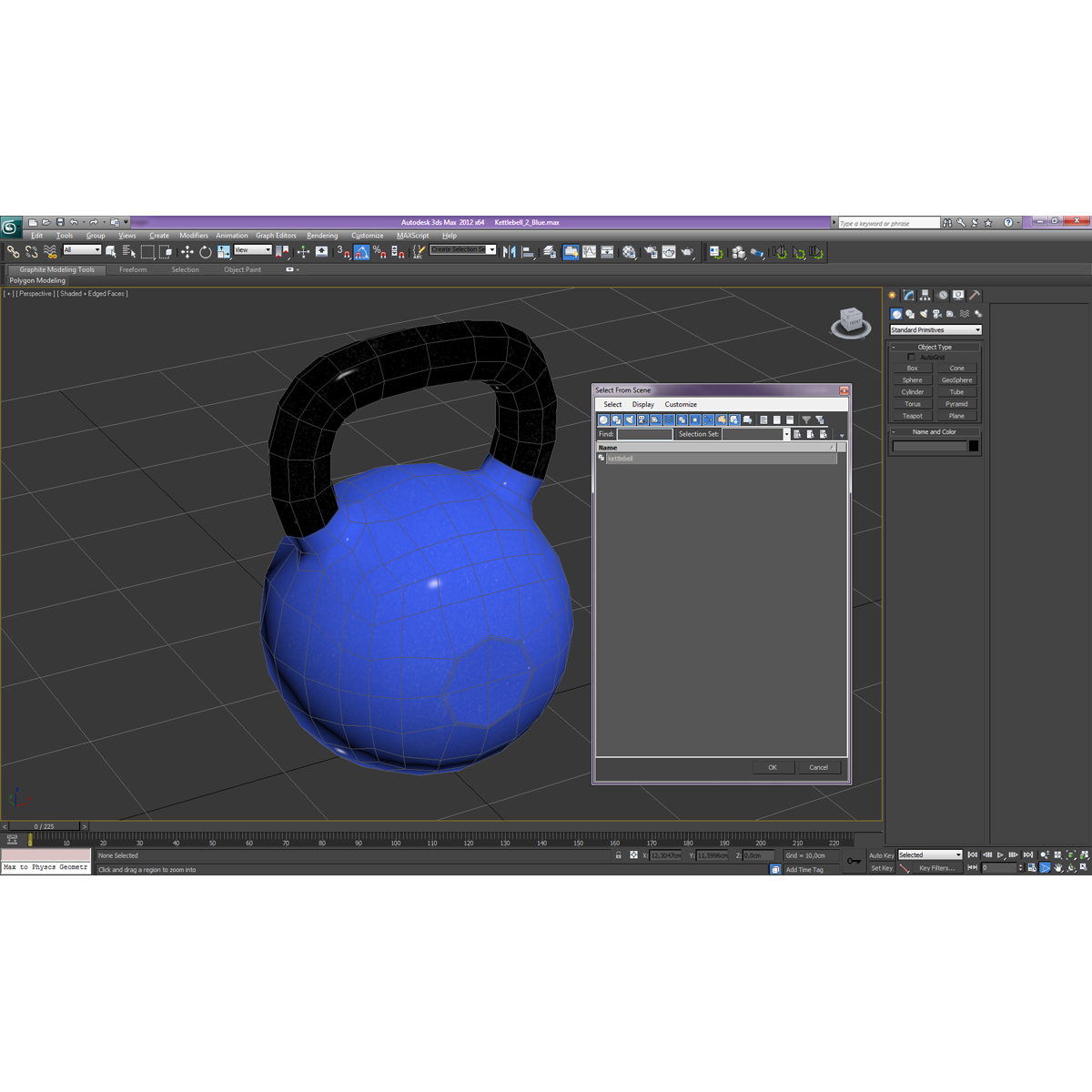 Kettlebell 2 Blue 3D