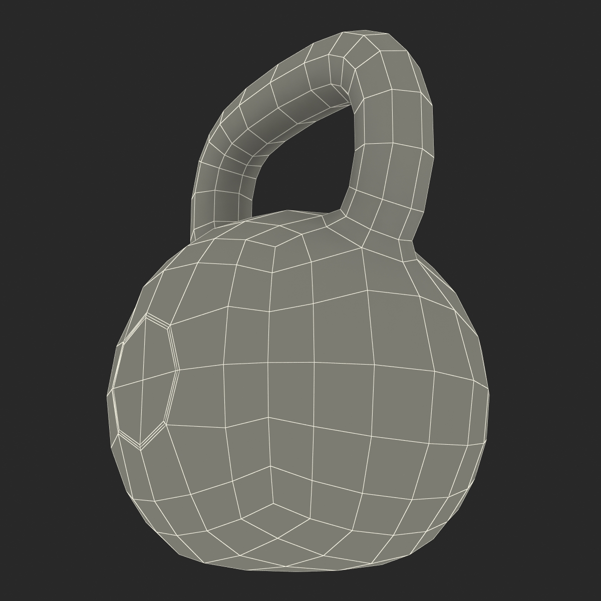 Kettlebell 2 Orange 3D model