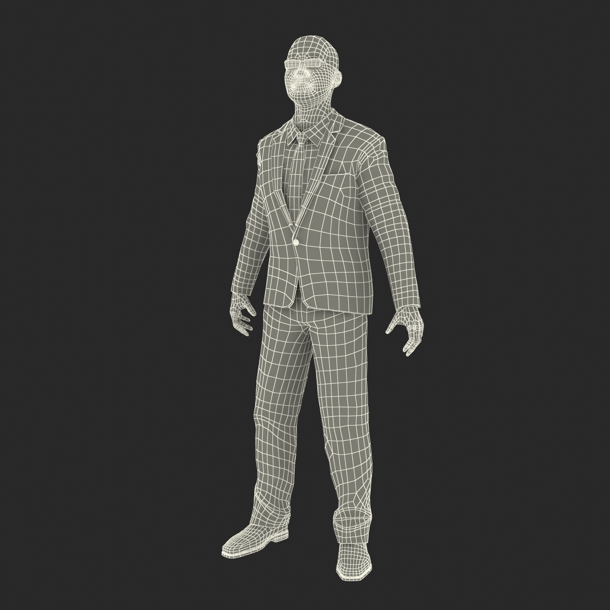 Asian Businessman Rigged 3D model