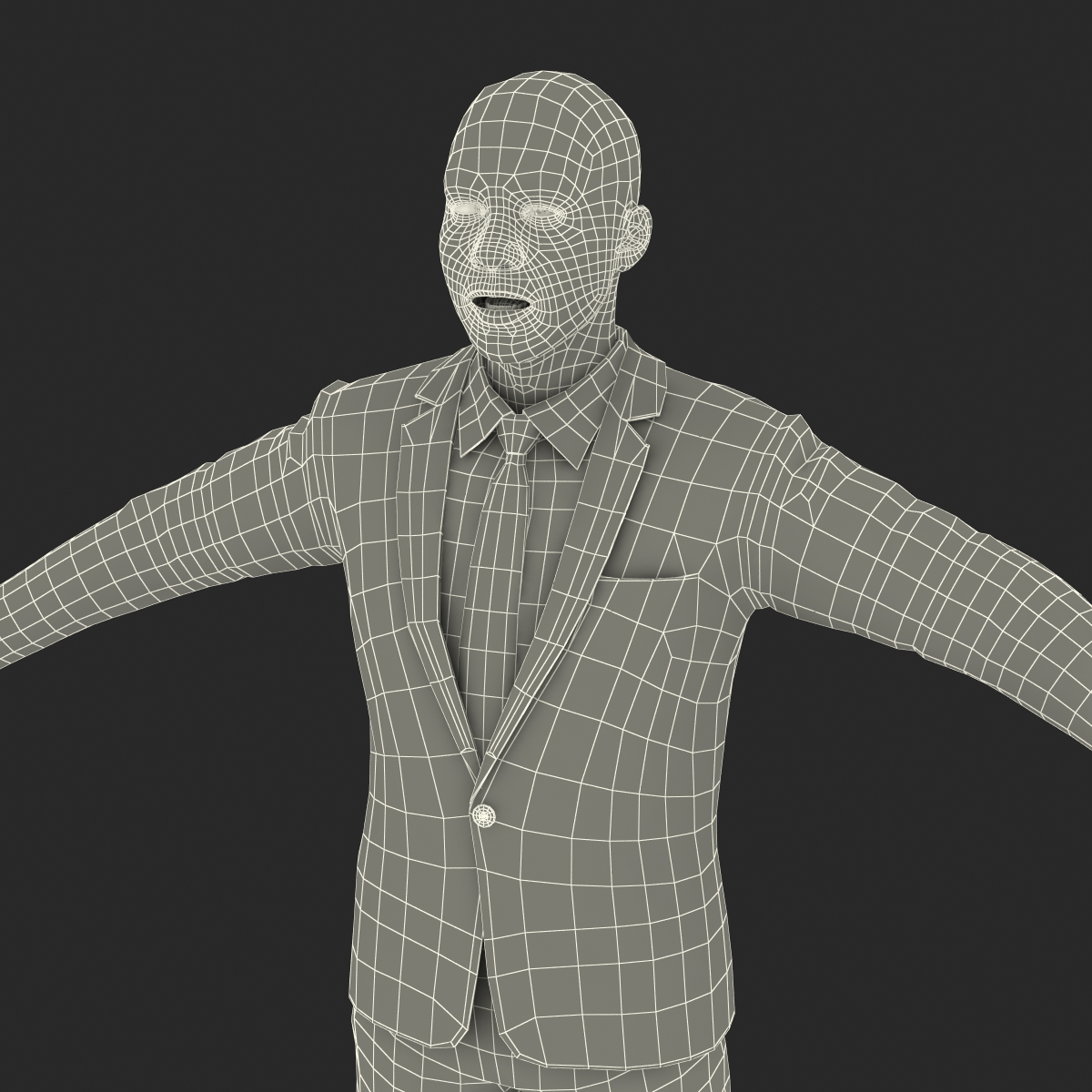 Asian Businessman Rigged 3D model