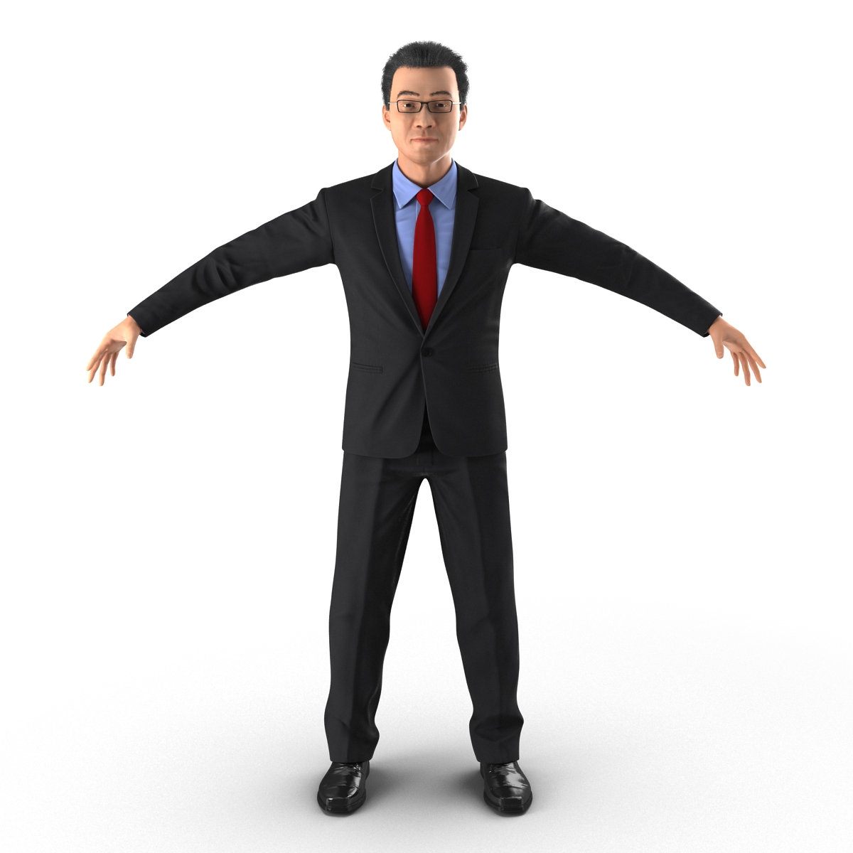 3D Asian Businessman Rigged 2