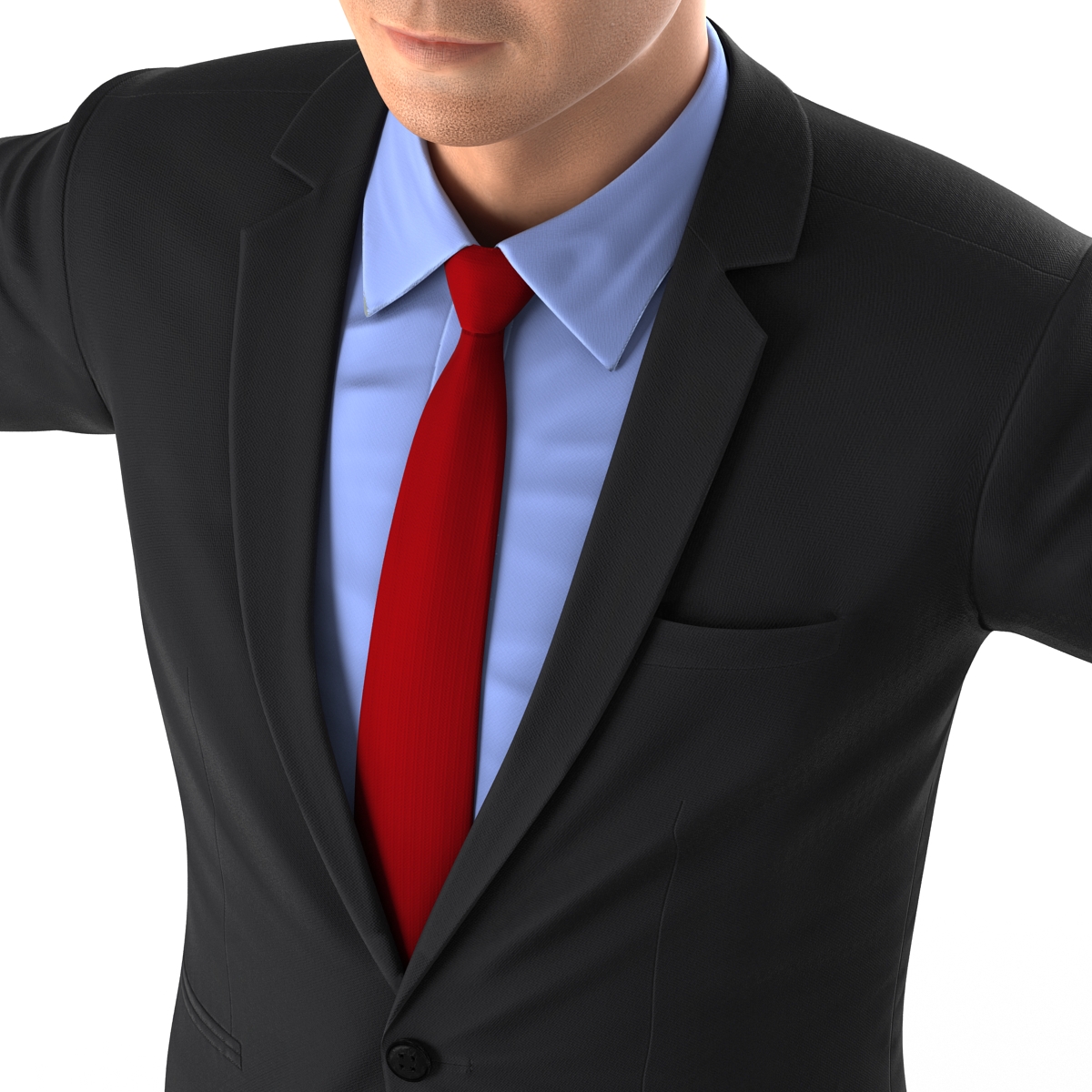 Asian Businessman with Hair 3D