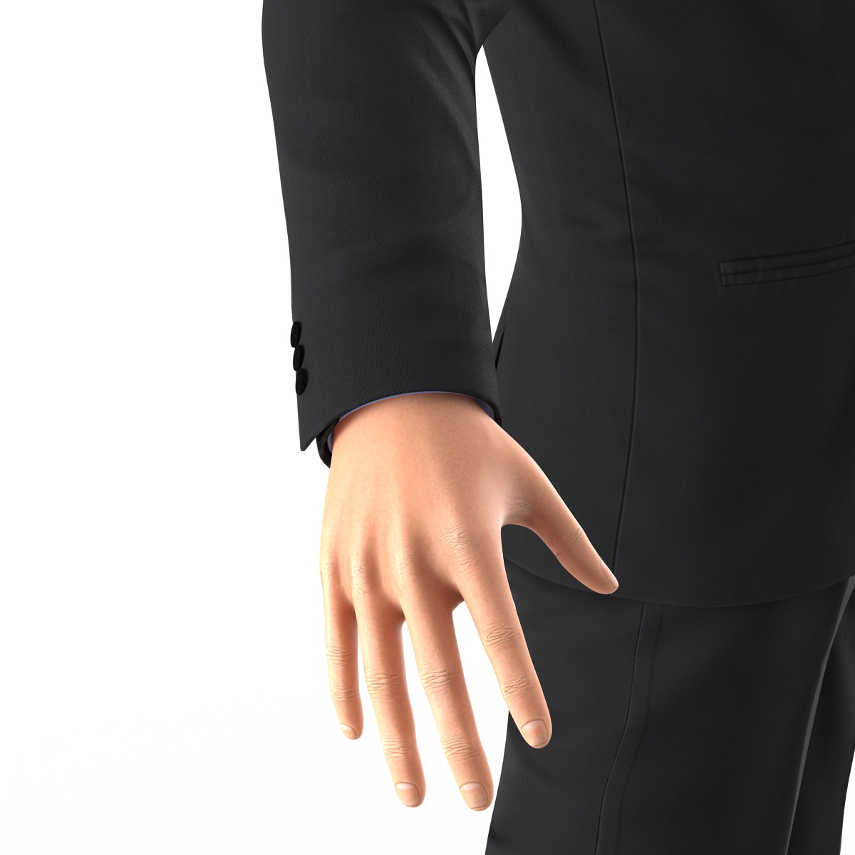 Asian Businessman with Hair 3D