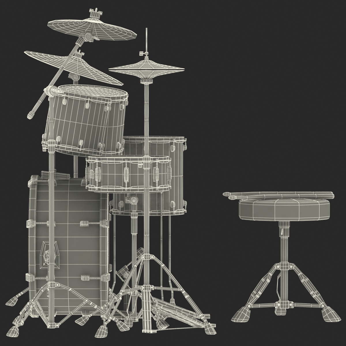 3D model Drum Kit