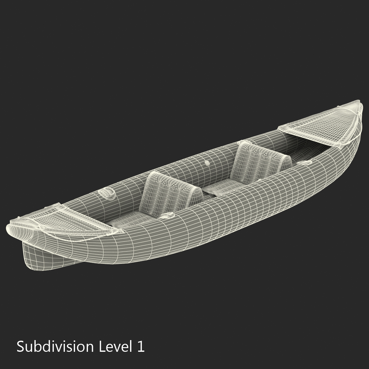 Kayak 3 Yellow 3D model