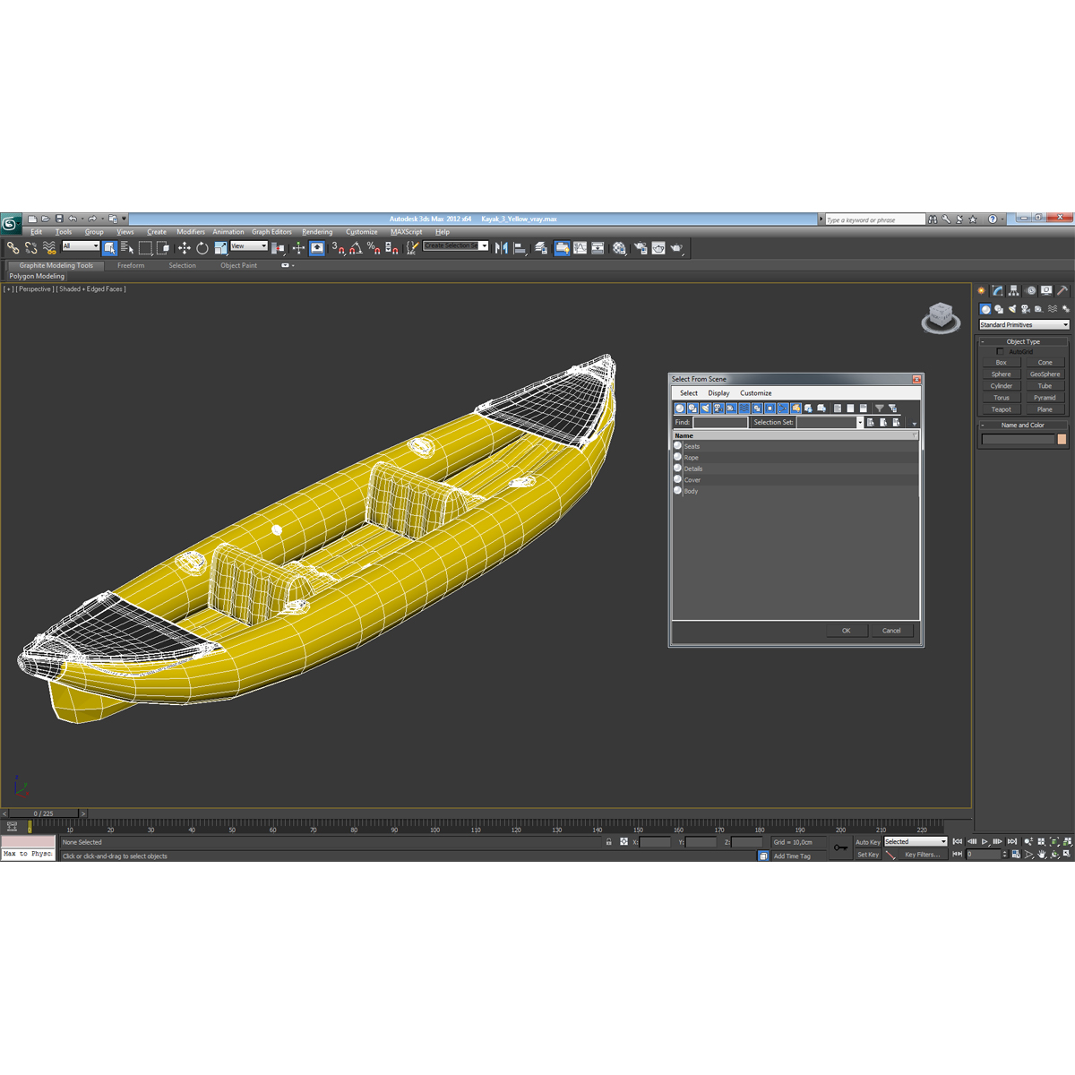 Kayak 3 Yellow 3D model