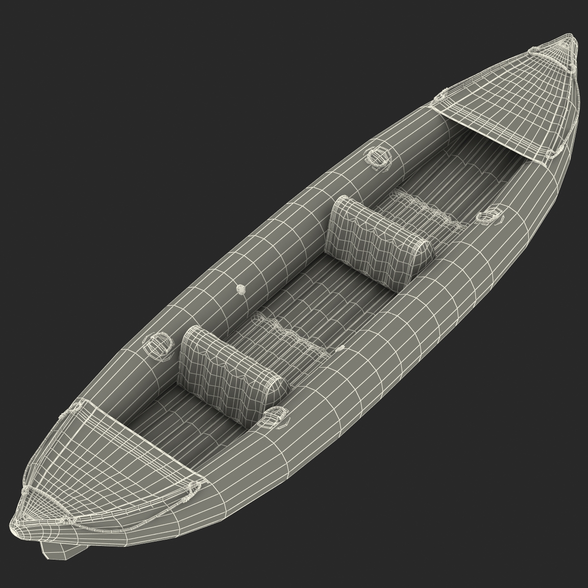 Kayak 3 Yellow 3D model