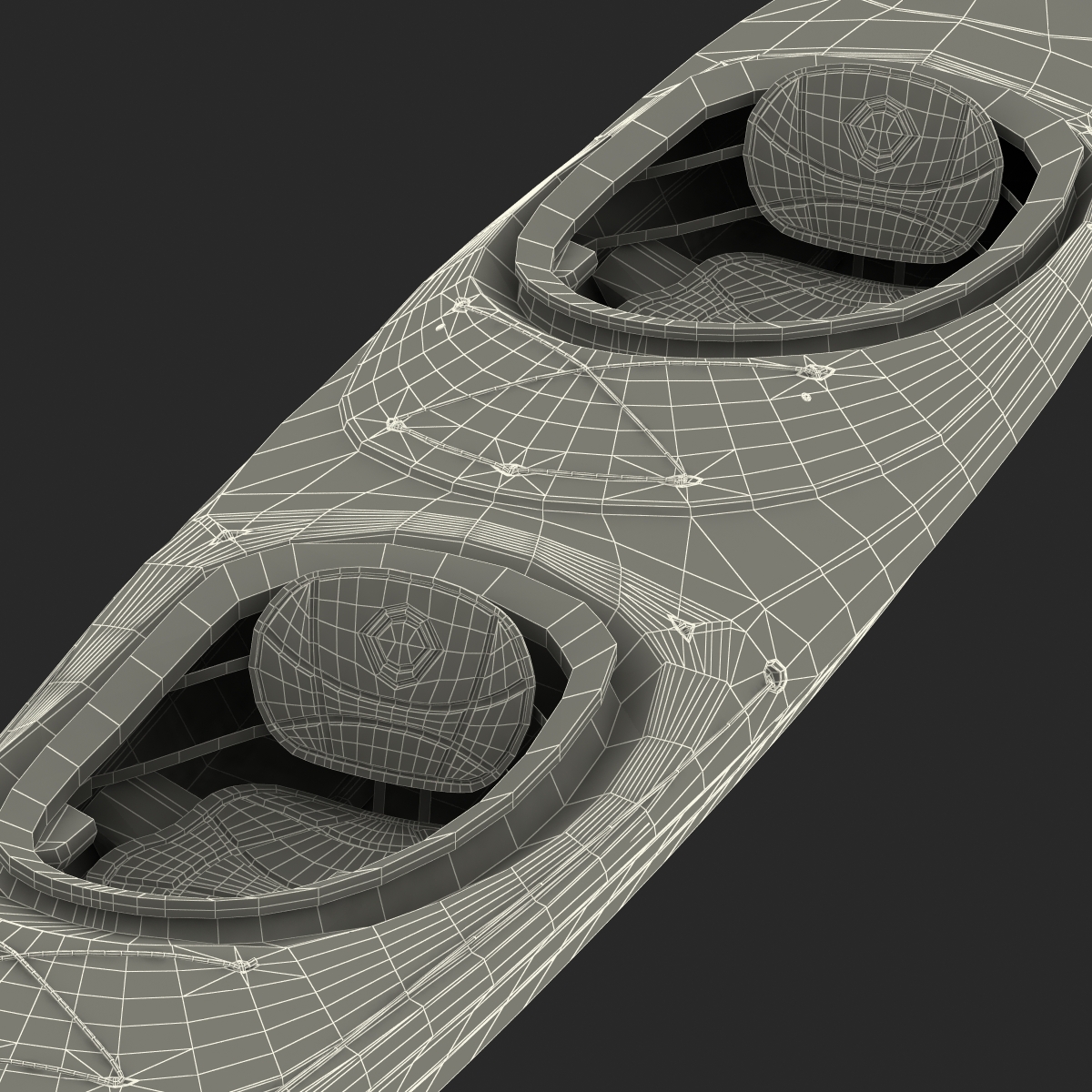 Kayak 2 Yellow 3D model