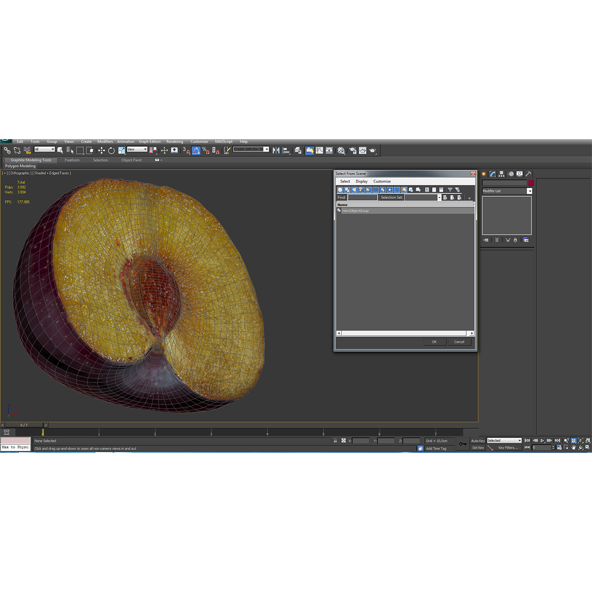 3D model Plum Cross Section 6