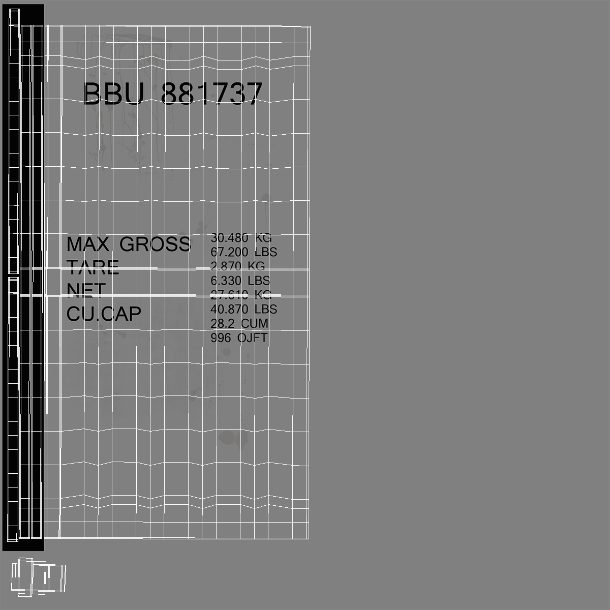 3D ISO Refrigerated Container