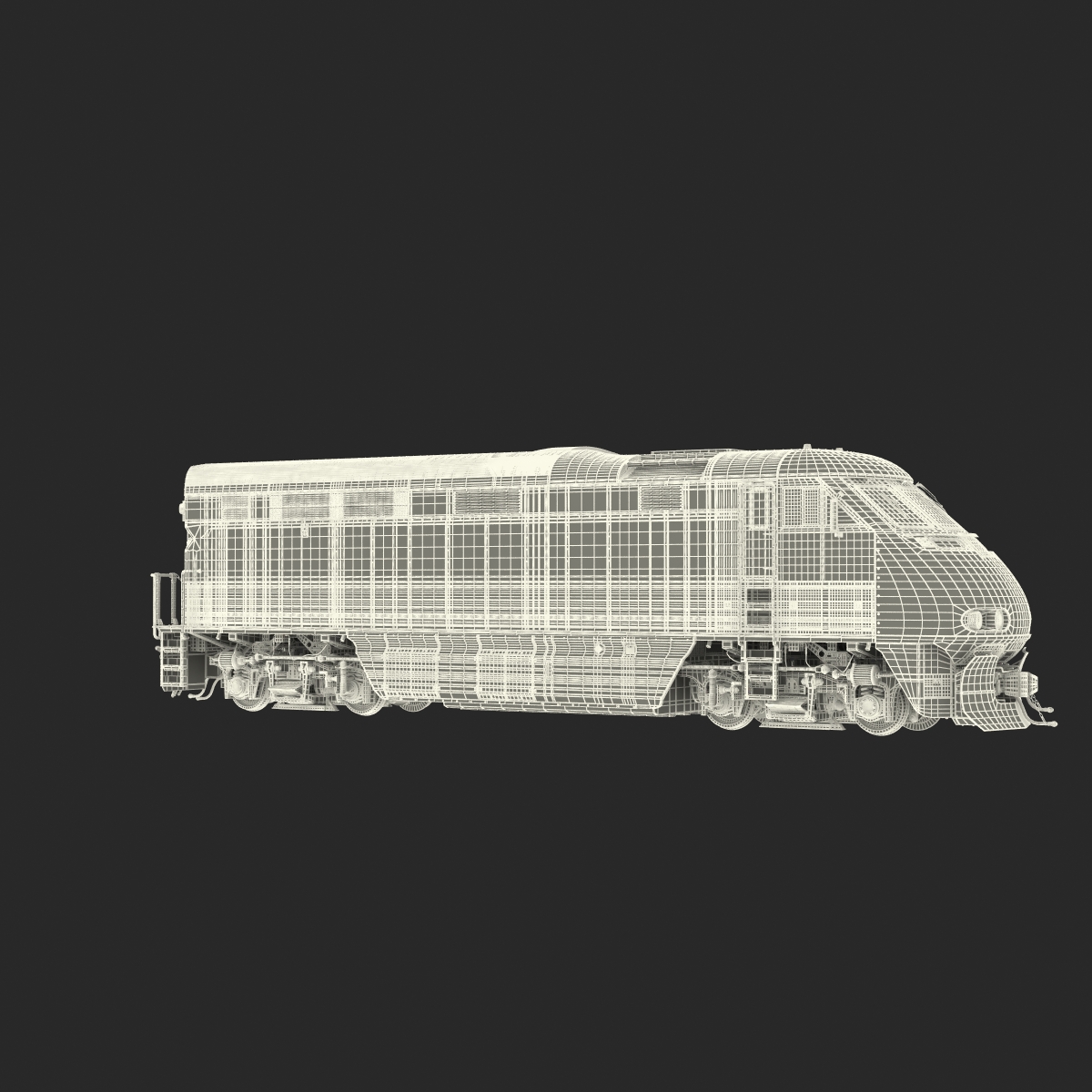 Diesel Electric Locomotive F59 PHI Coaster 3D