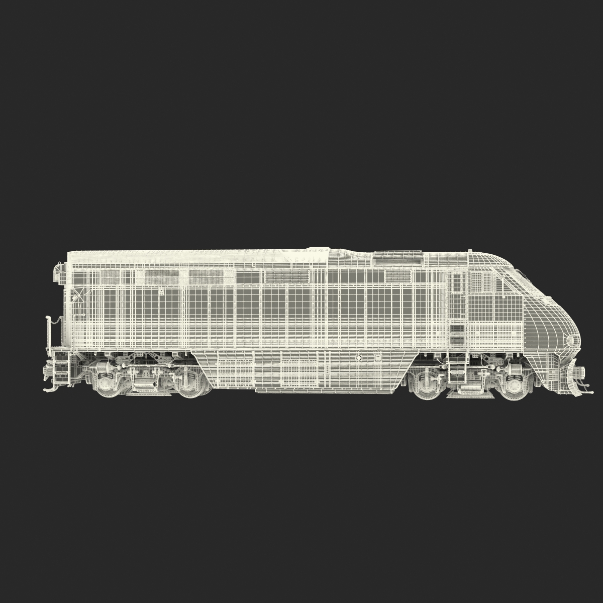 Diesel Electric Locomotive F59 PHI Coaster 3D