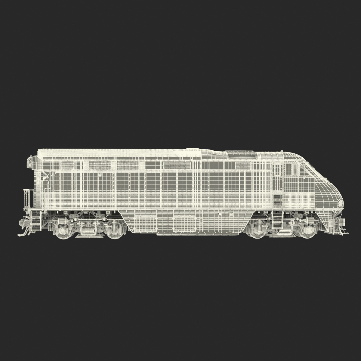 Diesel Electric Locomotive F59 PHI Coaster 3D