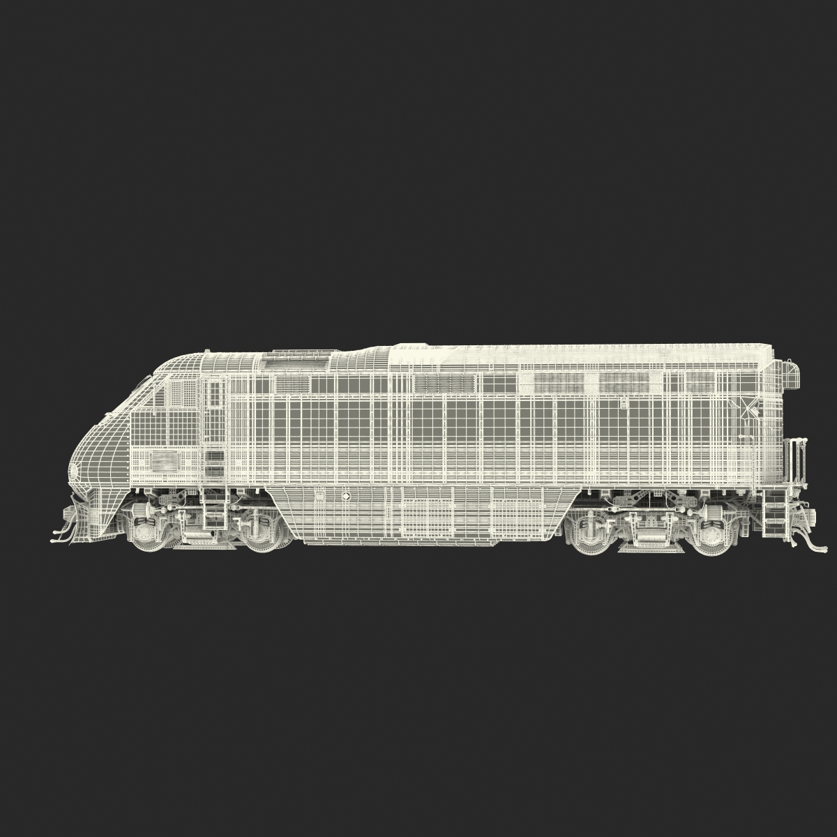 Diesel Electric Locomotive F59 PHI Coaster 3D