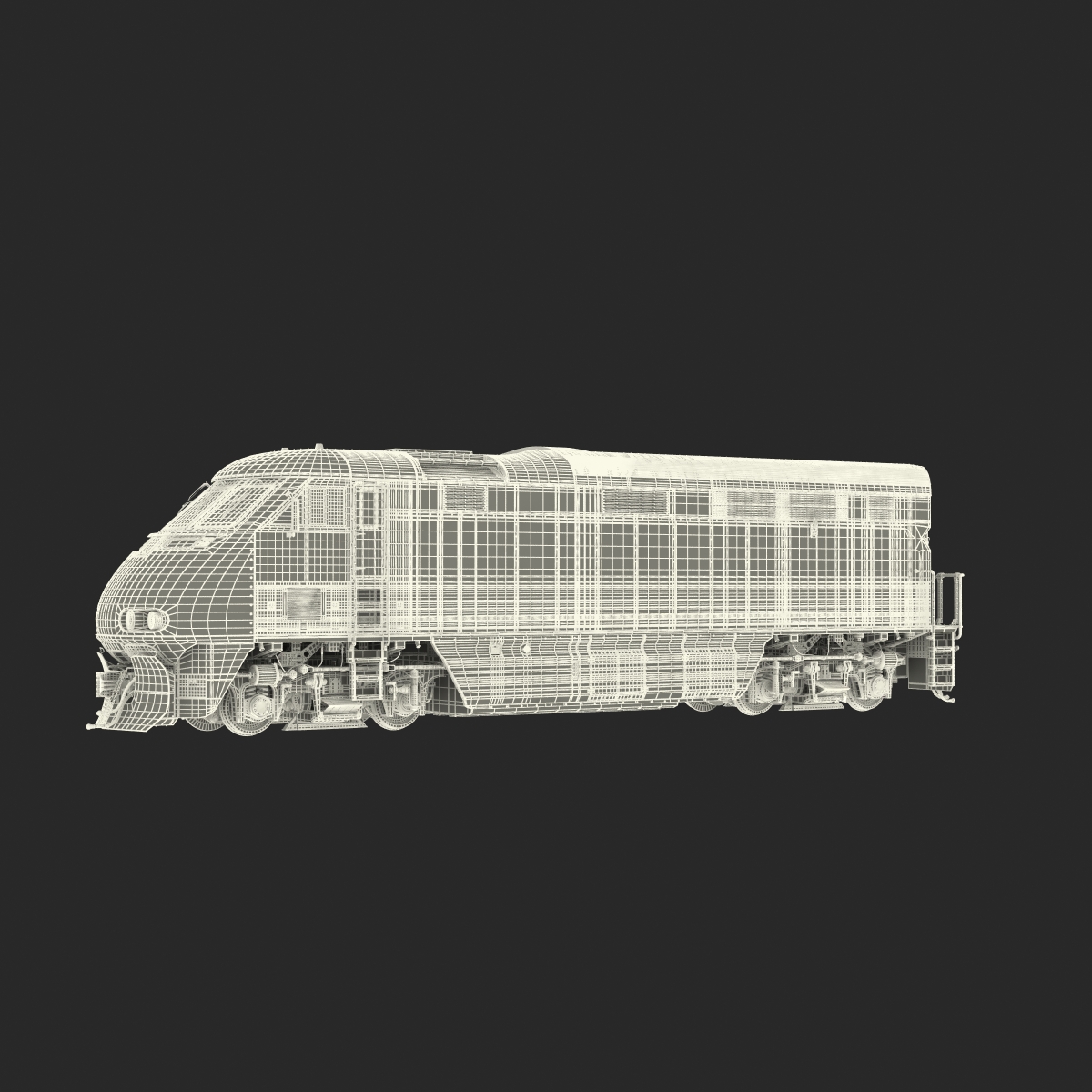 Diesel Electric Locomotive F59 PHI Coaster 3D