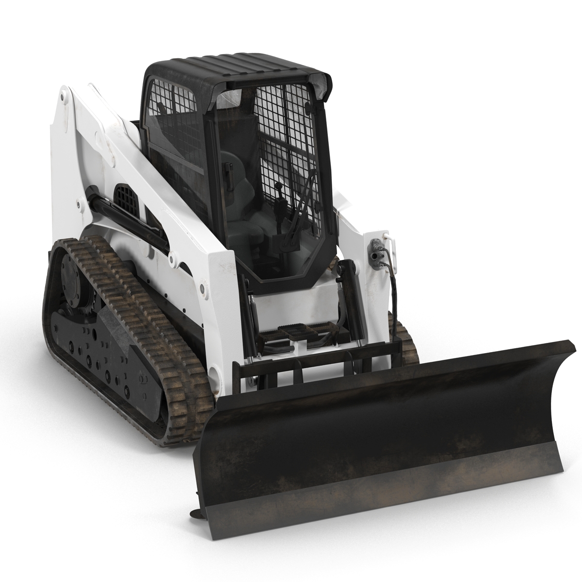 3D model Compact Tracked Loader with Blade Rigged