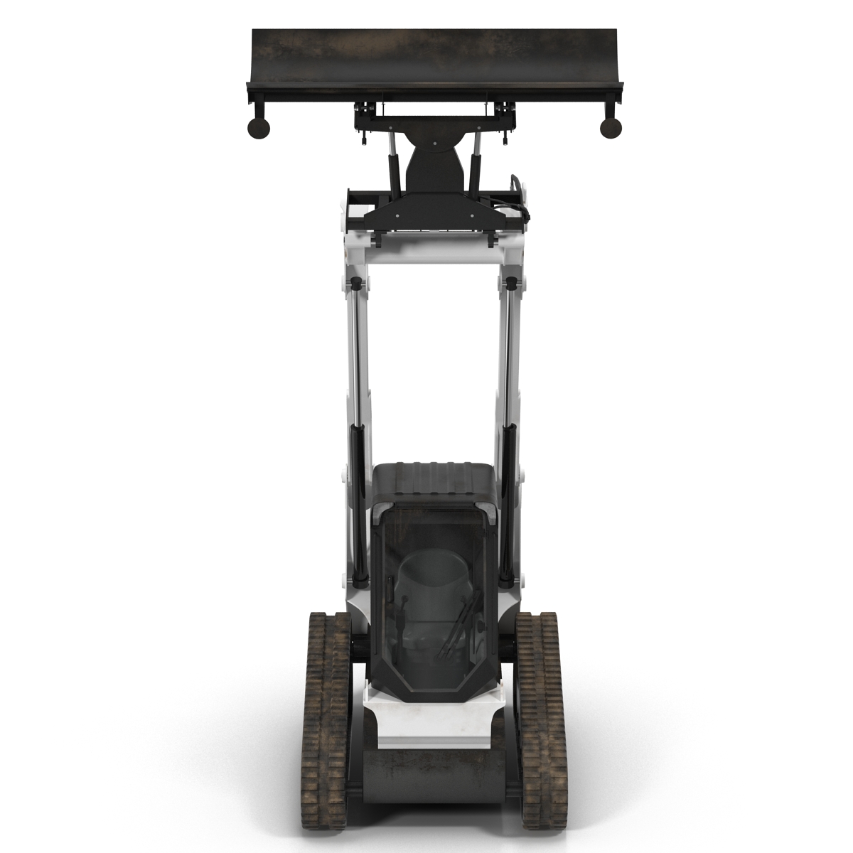 3D model Compact Tracked Loader with Blade Rigged