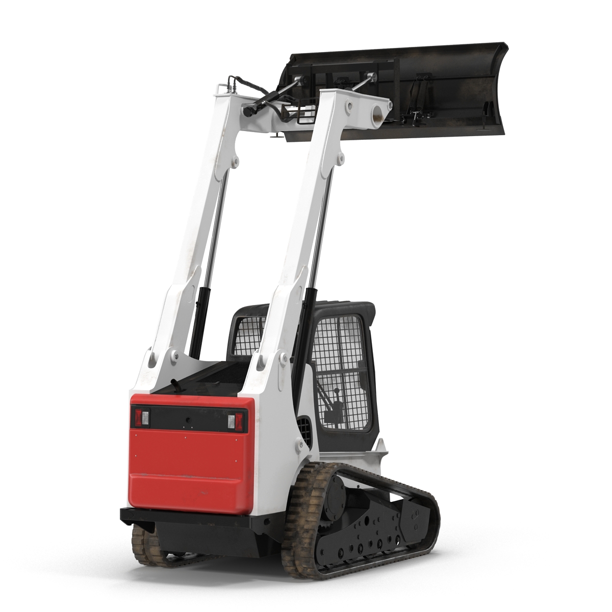 3D model Compact Tracked Loader with Blade Rigged