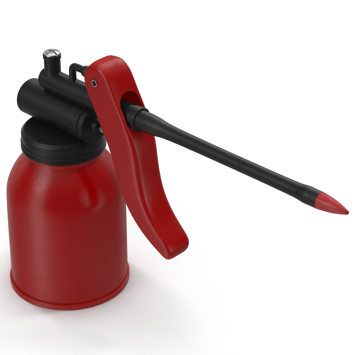 3D Oil Can 3 Red model