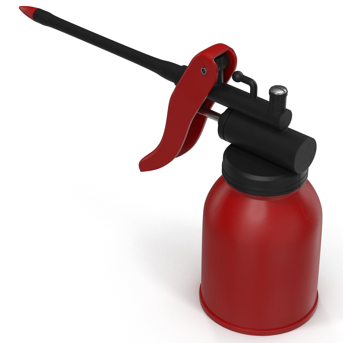 3D Oil Can 3 Red model