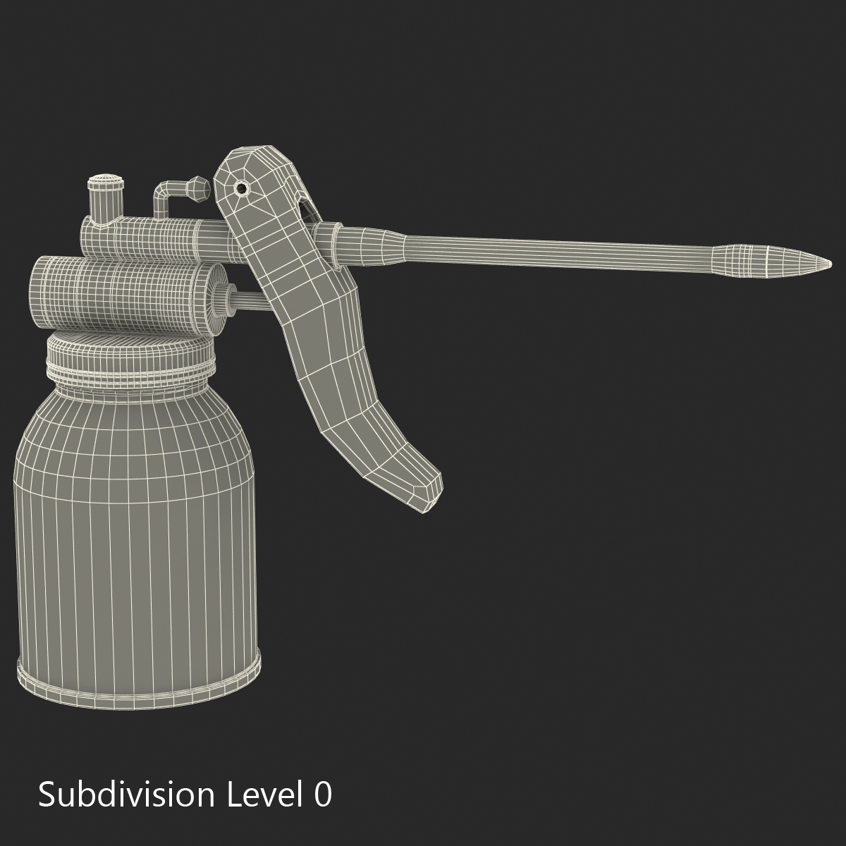 3D Oil Can 3 Red model