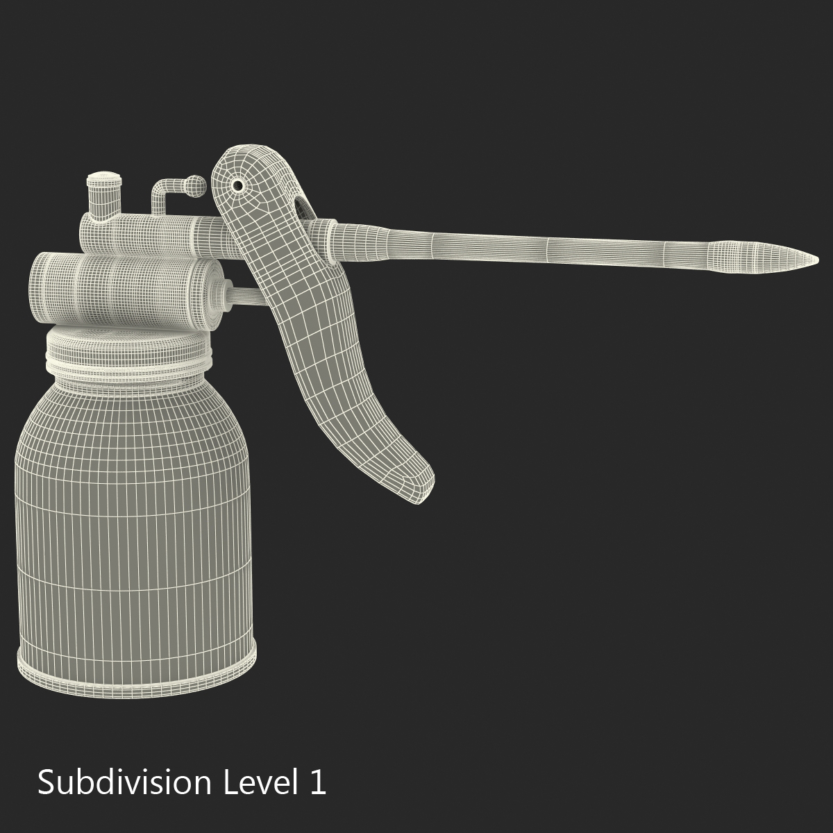 3D Oil Can 3 Red model