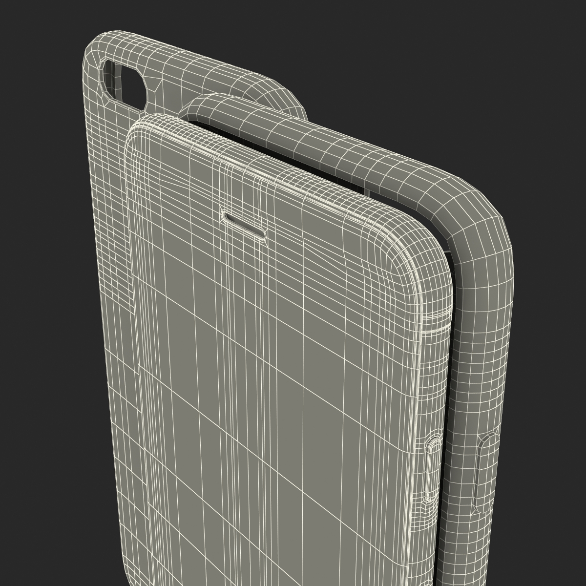 iPhone 6 Plus Silver and Case 3D model