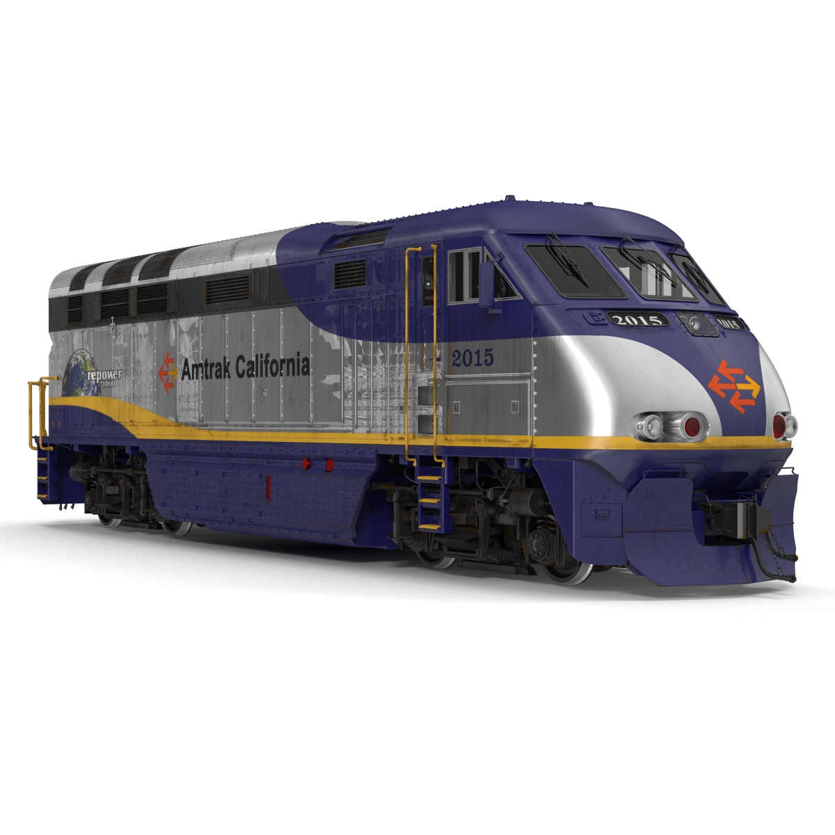 3D Diesel Electric Locomotive F59 PHI Amtrak