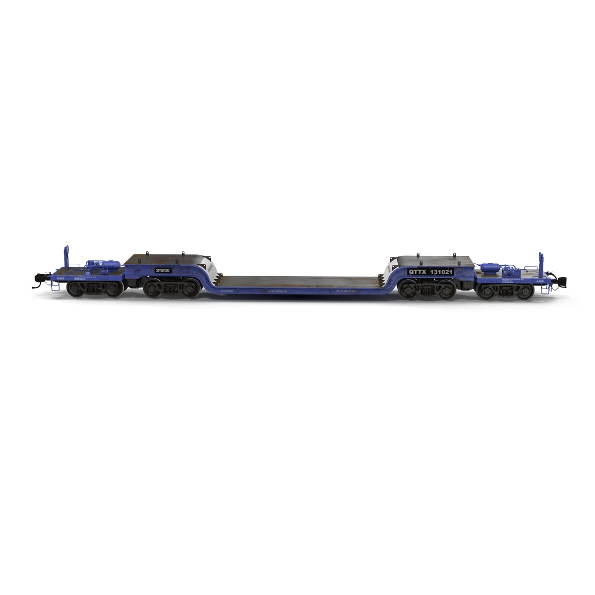 3D Heavy Duty Depressed Centre Flat Car Blue