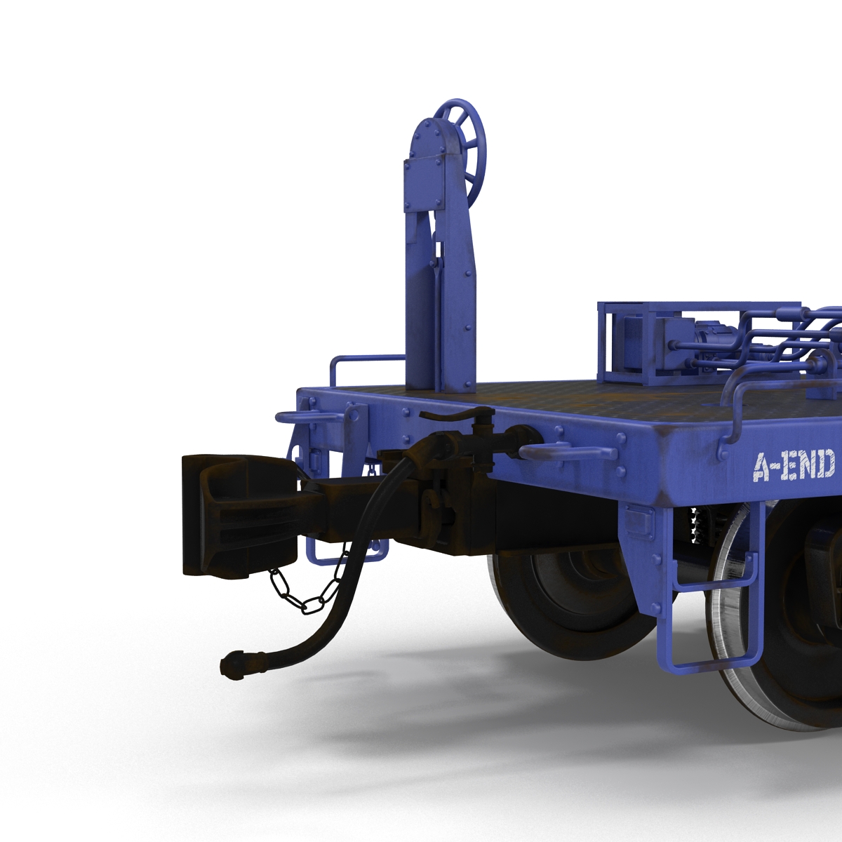 3D Heavy Duty Depressed Centre Flat Car Blue