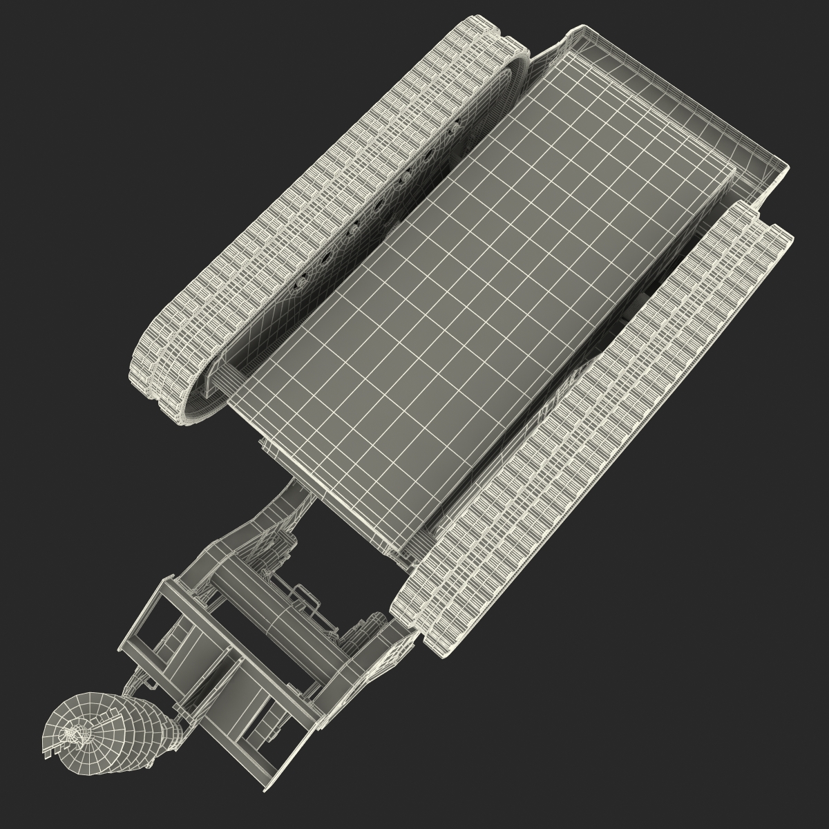 3D Compact Tracked Loader with Auger model