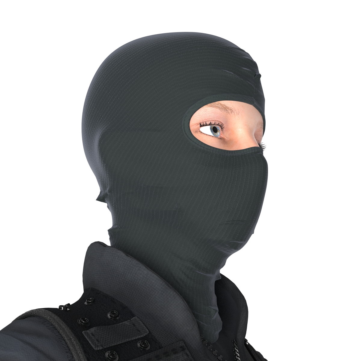 SWAT Woman European 3D model