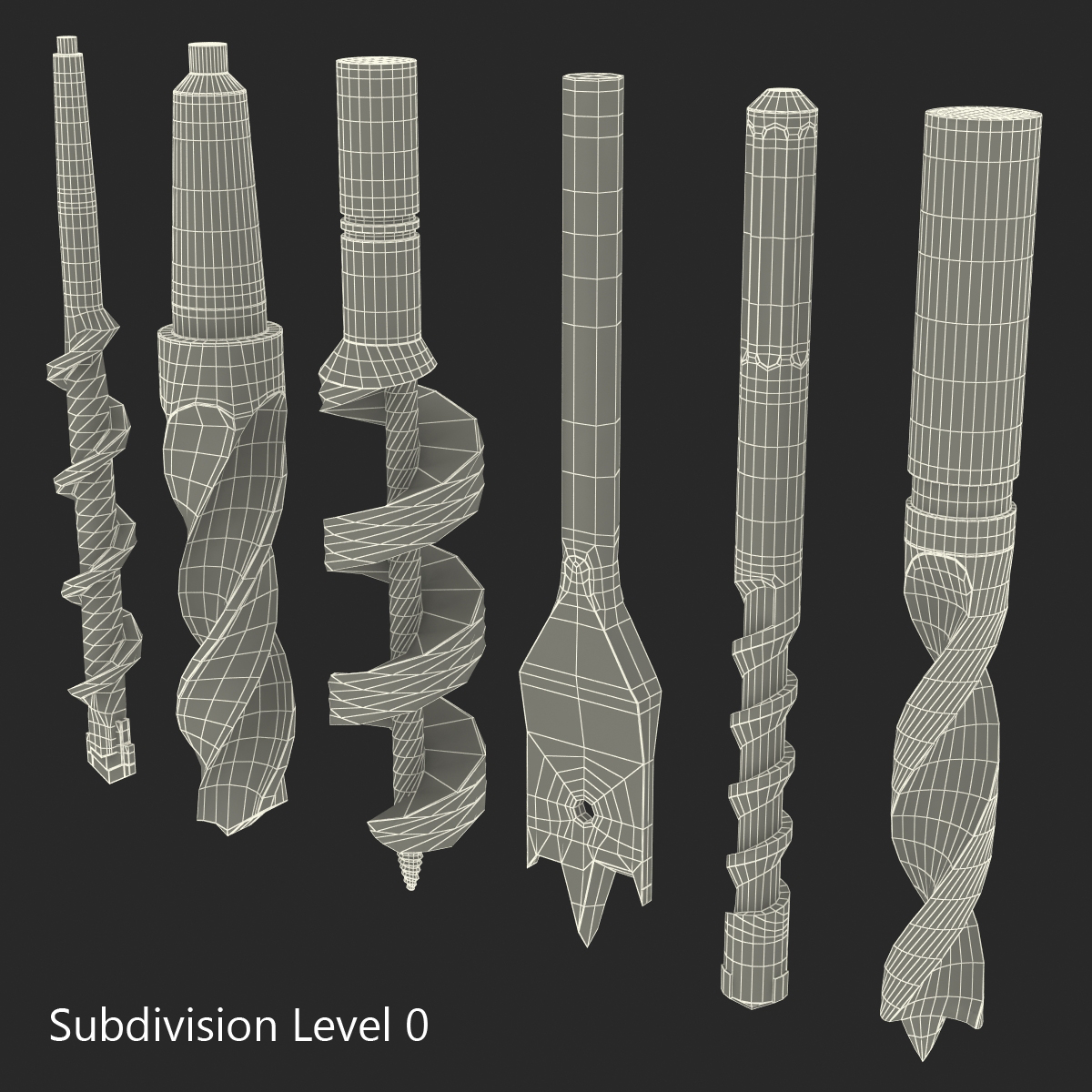 Drill Bits Set 3D model