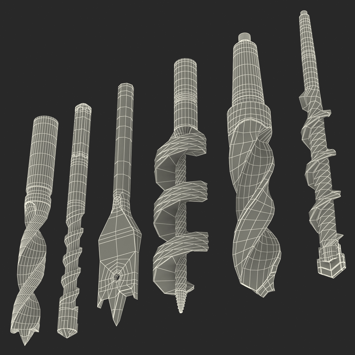 Drill Bits Set 3D model