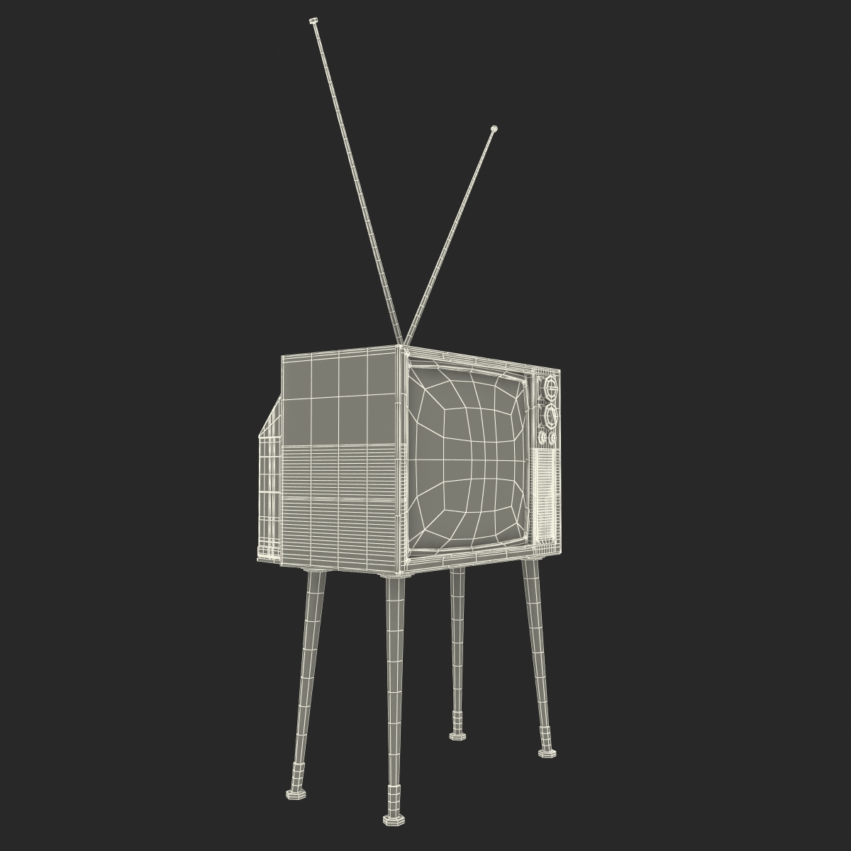 3D model Retro TV 4