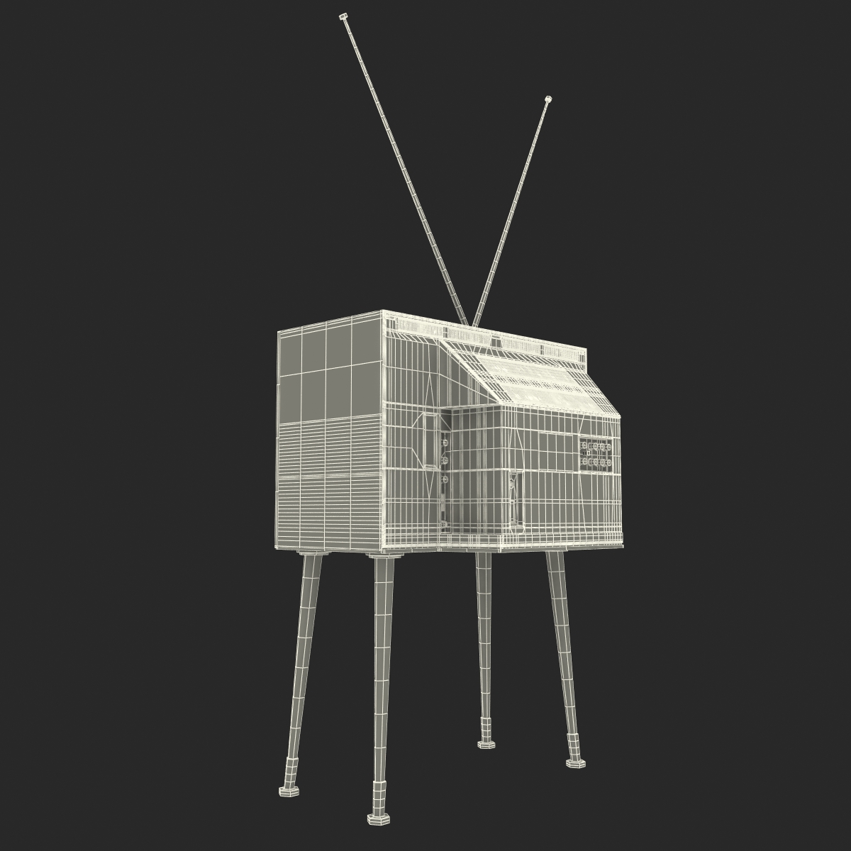 3D model Retro TV 4