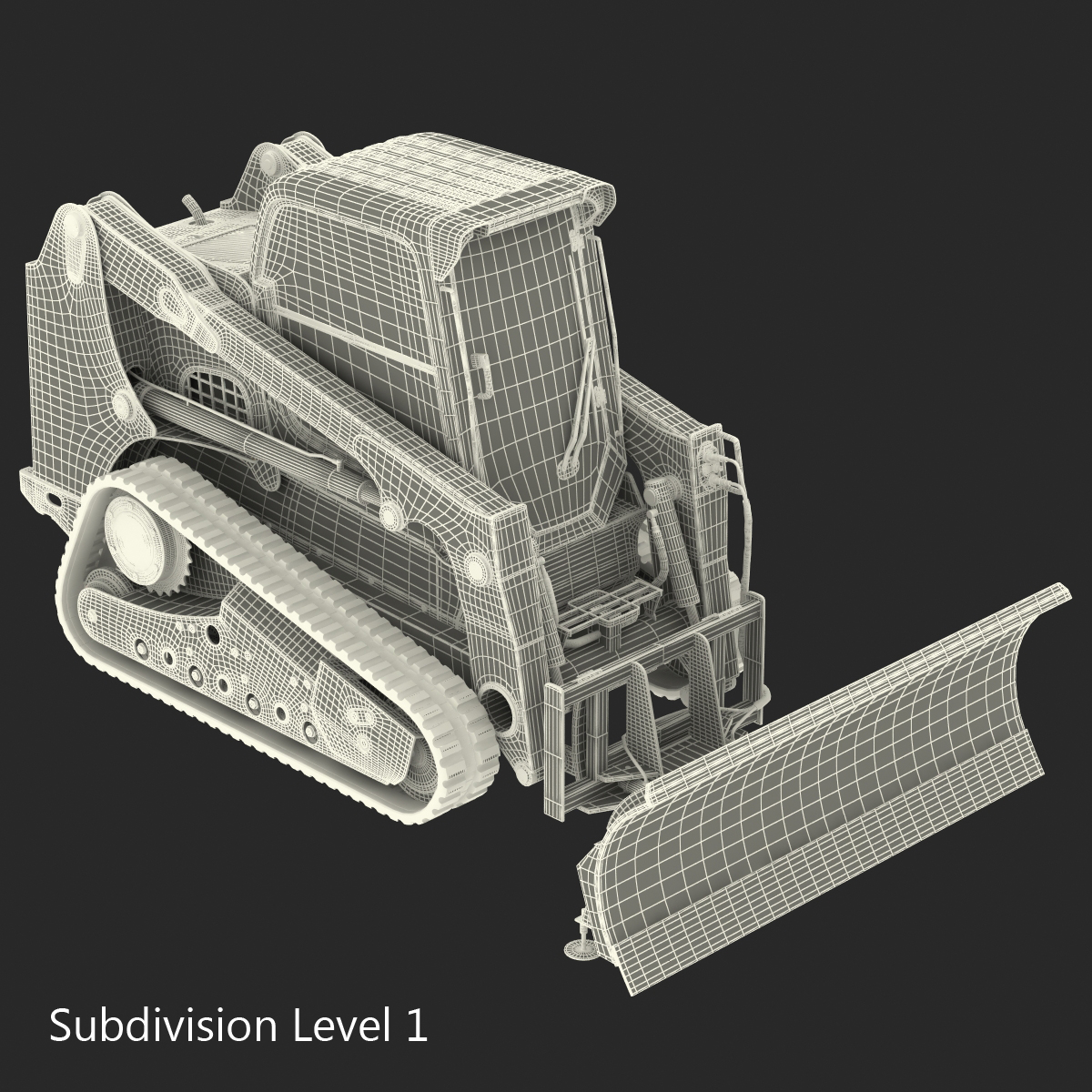 3D model Compact Tracked Loader Bobcat With Blade