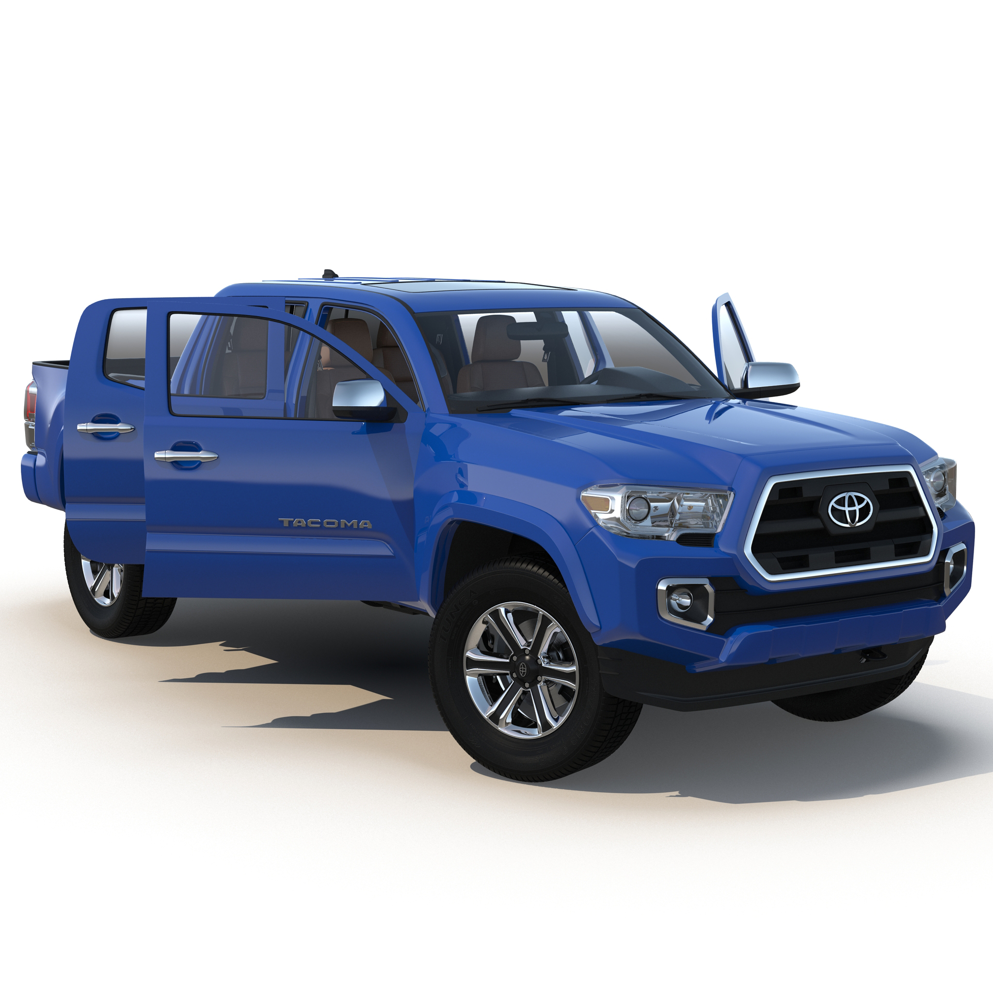 3D model Toyota Tacoma 2016 Rigged