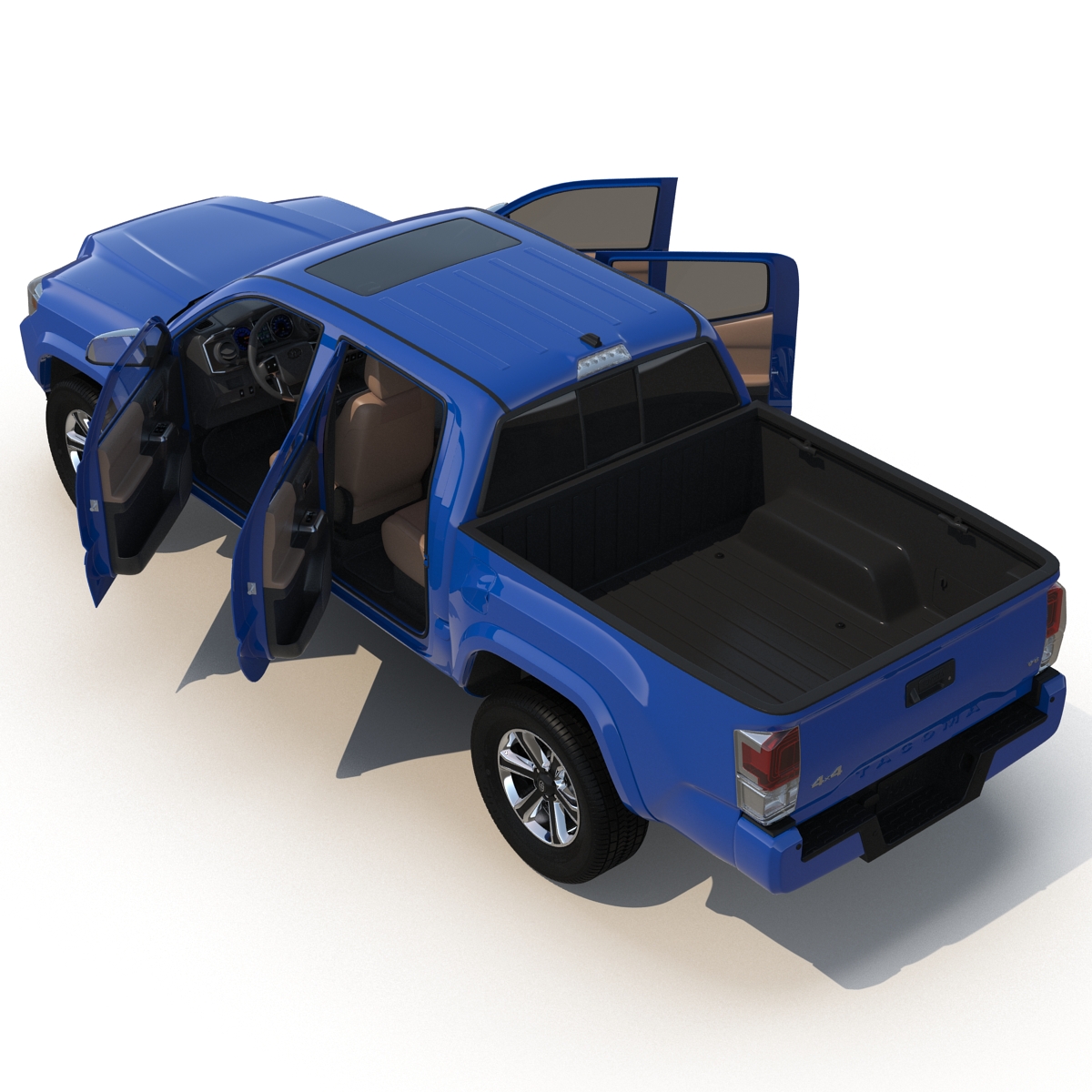 3D model Toyota Tacoma 2016 Rigged