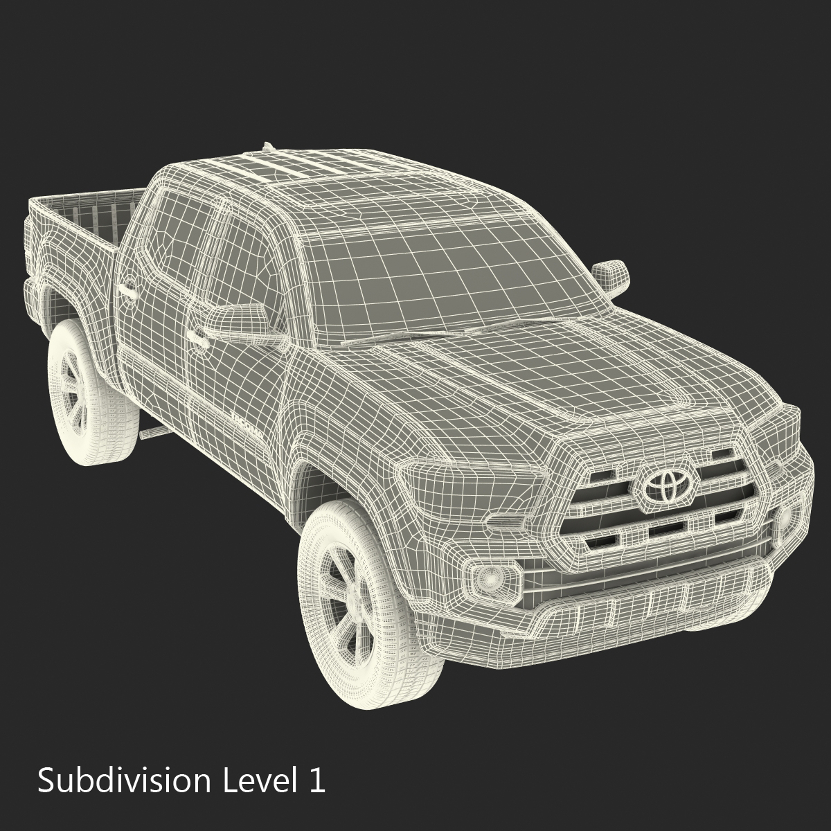 3D model Toyota Tacoma 2016 Rigged