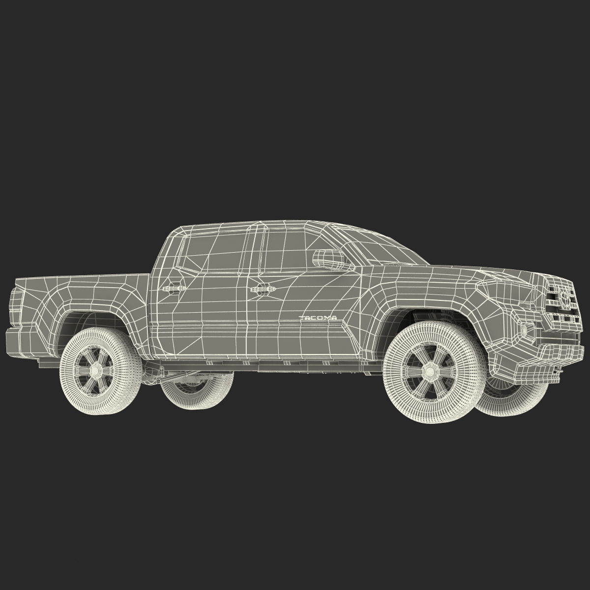 3D model Toyota Tacoma 2016 Rigged