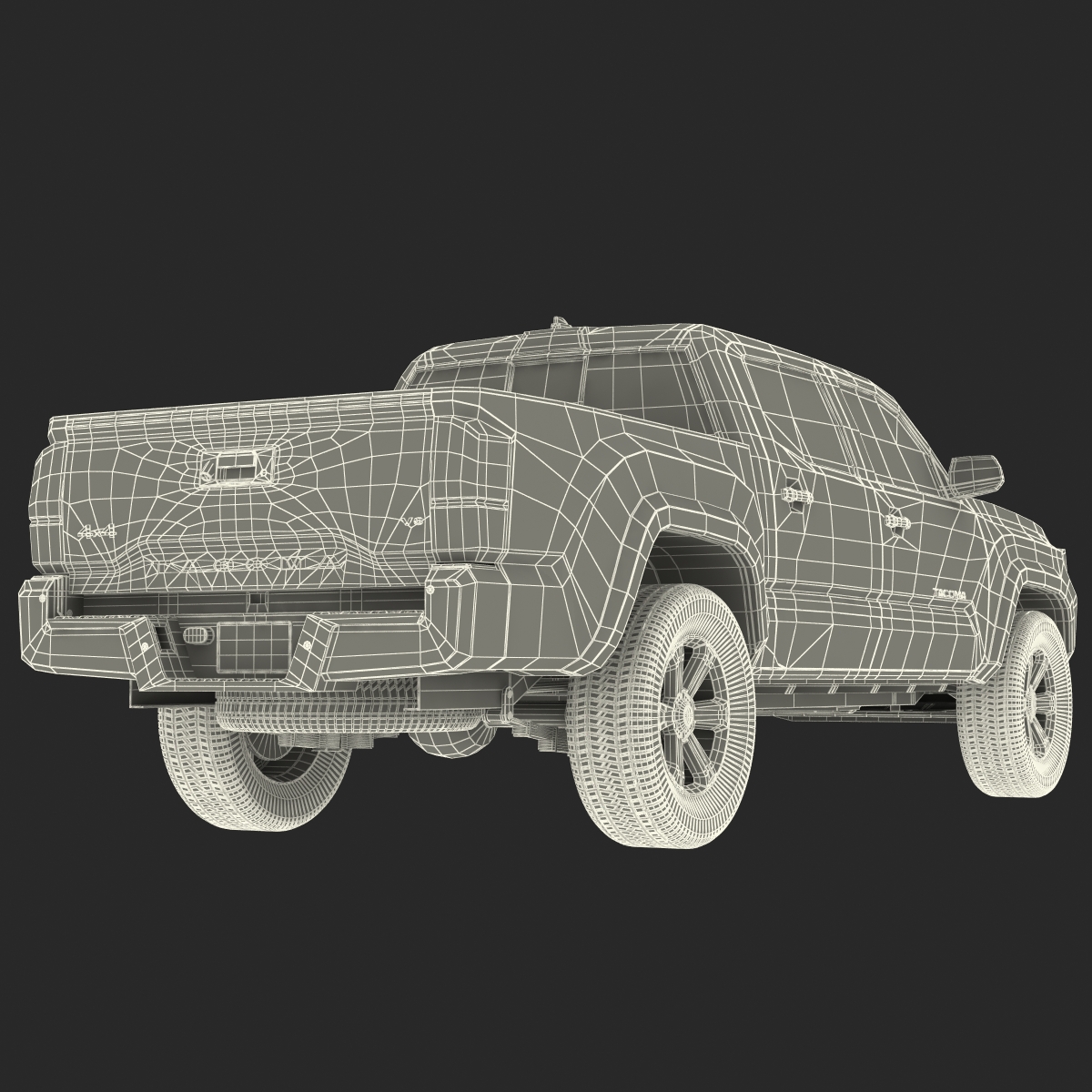 3D model Toyota Tacoma 2016 Rigged