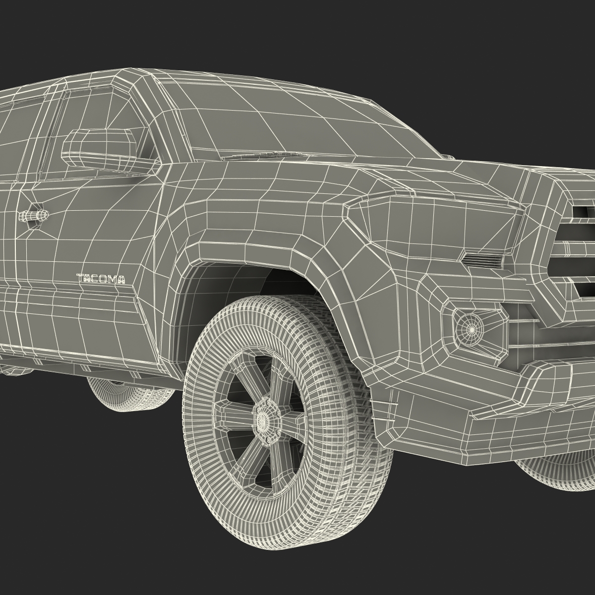 3D model Toyota Tacoma 2016 Rigged